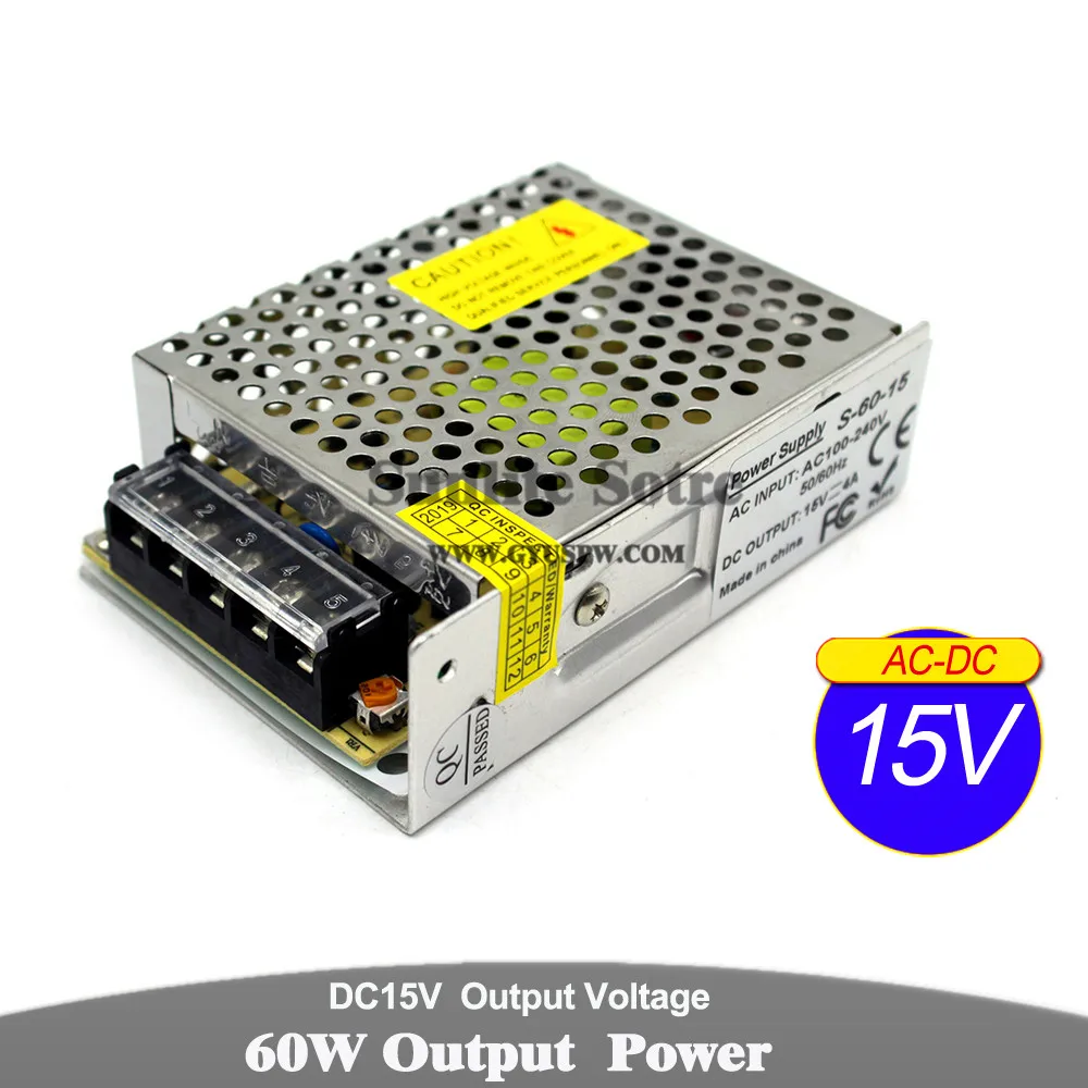 Источник питания DC 12V 15V 18V 24V 36V 48V 48W 60W 72W Трансформаторы освещения 110v 220v AC к DC12V DC24V DC36V DC48V SMPS для освещения