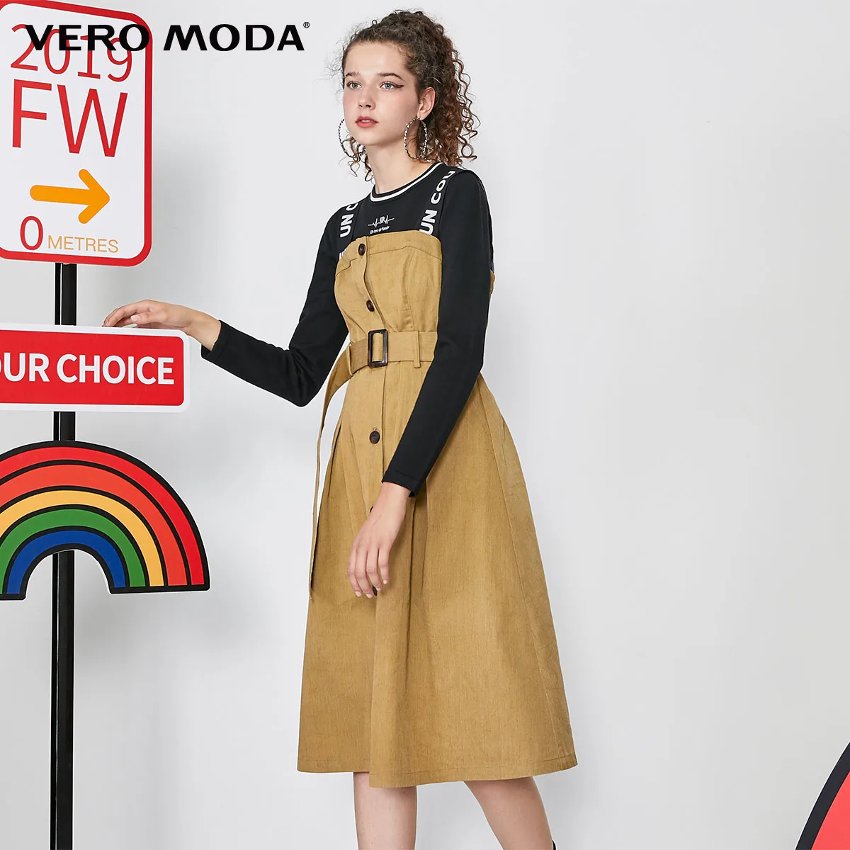 Vero Moda платье-комбинезон средней длины с вышивкой и подкладкой | 31947D507 - Цвет: Moss green