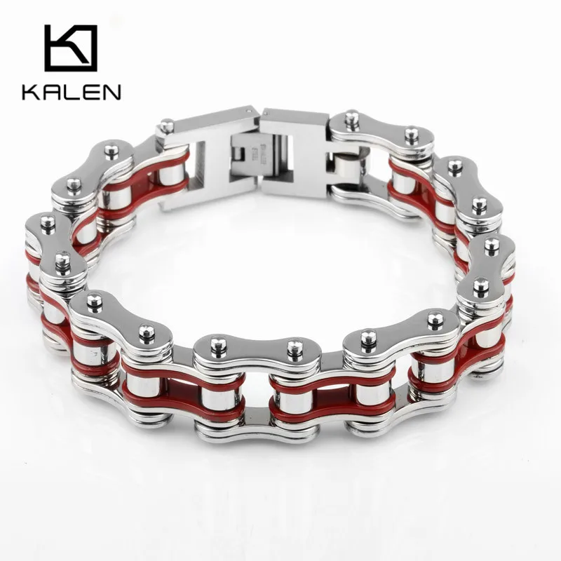 Модные тяжелые велосипедные цепи браслеты 22,5 см из нержавеющей стали велосипедные цепи массивные браслеты для мужчин вечерние ювелирные изделия