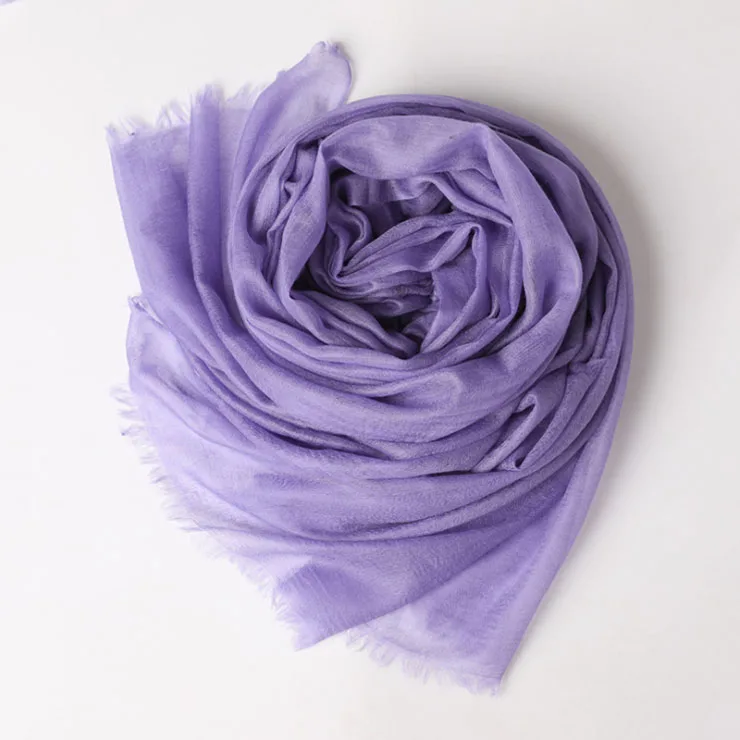 Шарф из чистого кашемира для женщин, элегантные женские шарфы, 90%, мягкий кашемир, сплошной цвет, длинный шарф с кисточкой, 230*100 см, 60 г - Цвет: 23