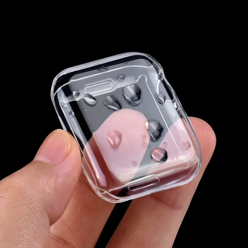 

Protector case For Apple Watch 5 4 3 2 1 40MM 44MM 360 Clear TPU Cover Full Case For Iwatch 5 4 3 2 1 38MM 42MM
