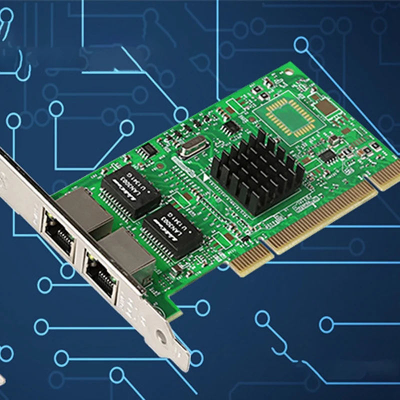 PCI 10/100/1000 Мбит/с двойной RJ45 Порты и разъёмы 1 гигабитный серверный сетевой карты NIC