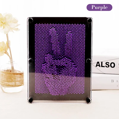 Purple Печать Искусство 3D скульптура Игла DIY резьба плесень настольная игрушка украшение декоративные украшения комнаты украшения дома аксессуары - Цвет: Purple