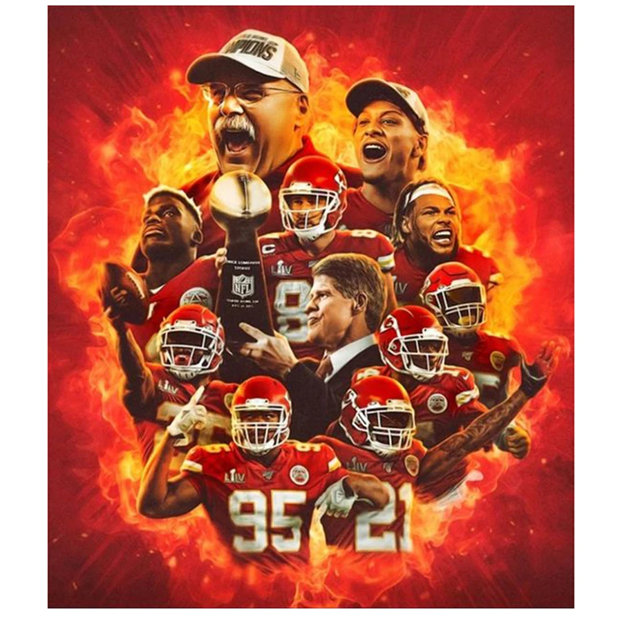 Алмазная 5D картина &quotсделай сам&quot Футбольная команда полная вышивка