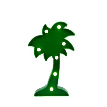 

26cm coconut palm tree indoor lamp table decoration marquee letter light plastic light 3d led letter sign
