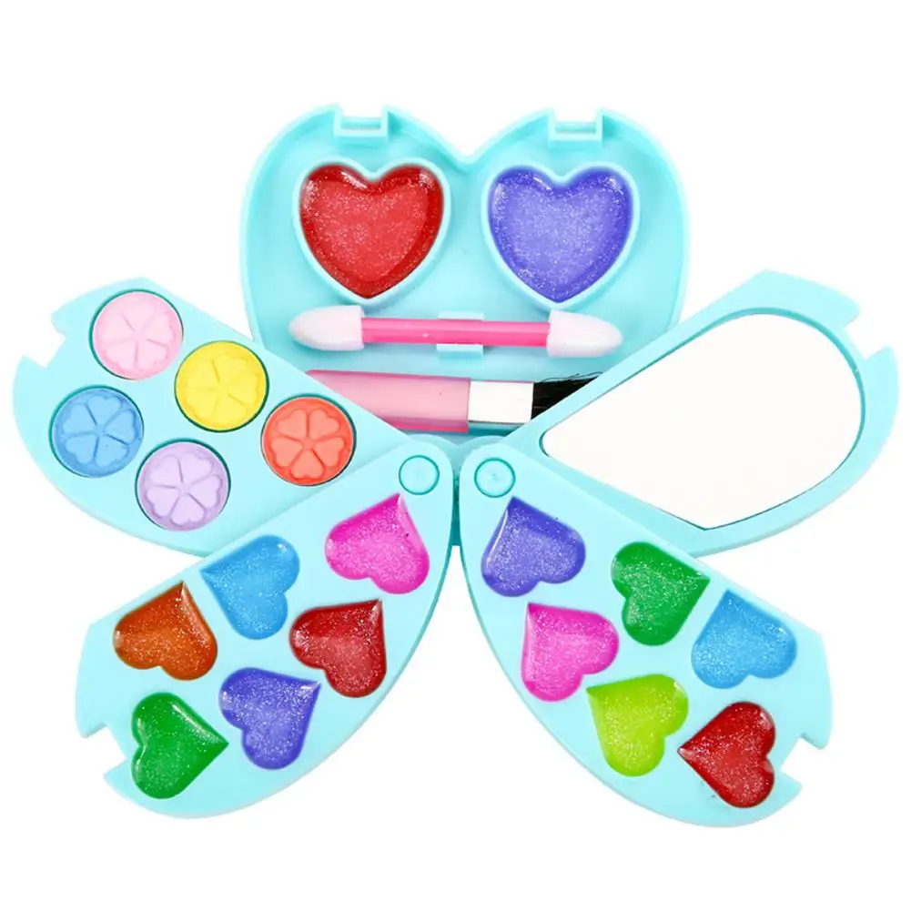 

2020 New Mini Box Makeup Set Safe Non-toxic Washable Girls Toy Make Up Kit With Eye Shadow Nail Polish Pretend Toy Kit