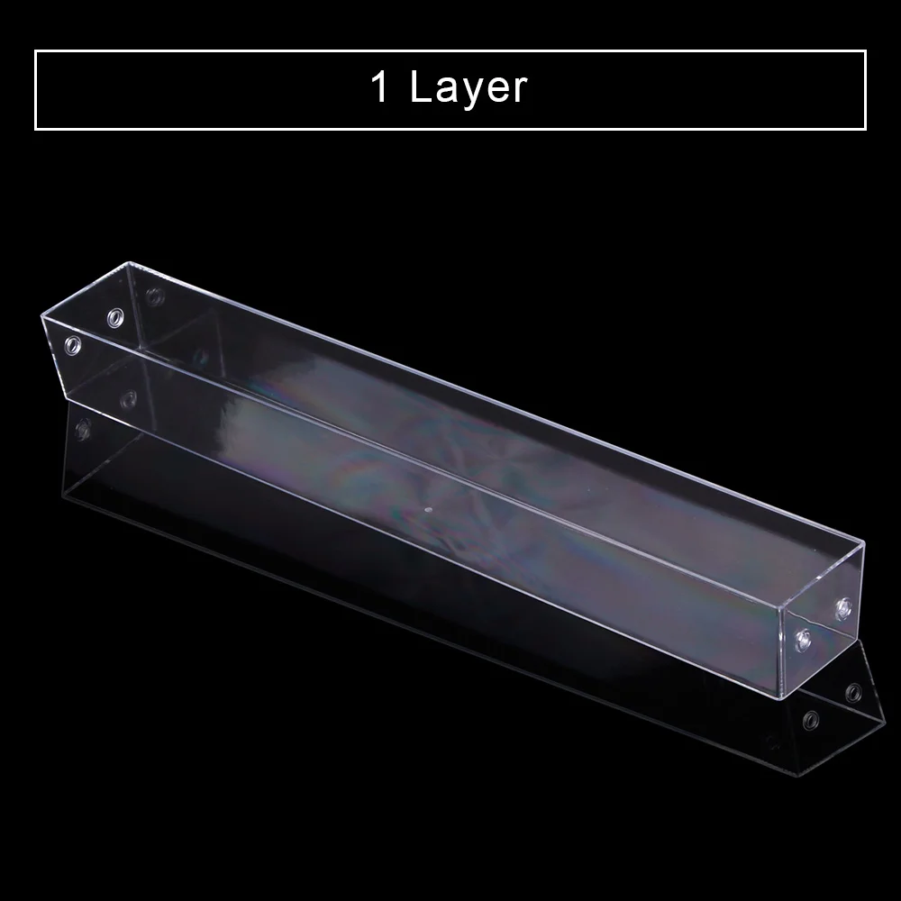 1 Layer От 1 до 7 слоев лак для ногтей, косметика инструменты для дизайна ногтей пластиковый ящик для хранения акриловый настольная подставка чехол губная помада Органайзер Дисплей - Цвет: 1 Layer