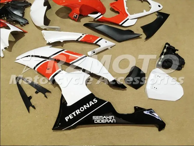 Стиль набор впрыскивателей Мотоцикл Обтекатели Fit для YAMAHA YZF-R6-600 2008- 08-16 обтекатель КУЗОВ комплект белого и красного цветов классный