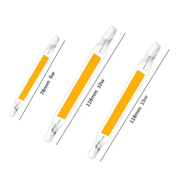 

LED R7S Glass Tube COB Bulb Corn Lamp Replace Halogen Light 5W 10W 15WAC 220V 230V Lampadas