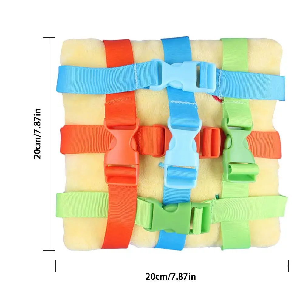 Монтессори Buckleing Toy Дети Базовая жизнь обучение мастерство Подушка цвет соответствия Pad детские дошкольные Обучающие Игрушки для раннего развития