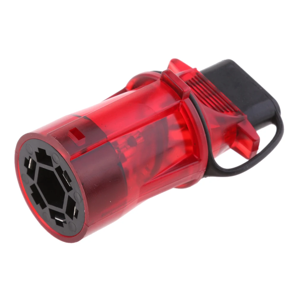 7 Way Round To 4 Pin Flat Trailer Wire Light Power Adapter Plug with Dust Cap