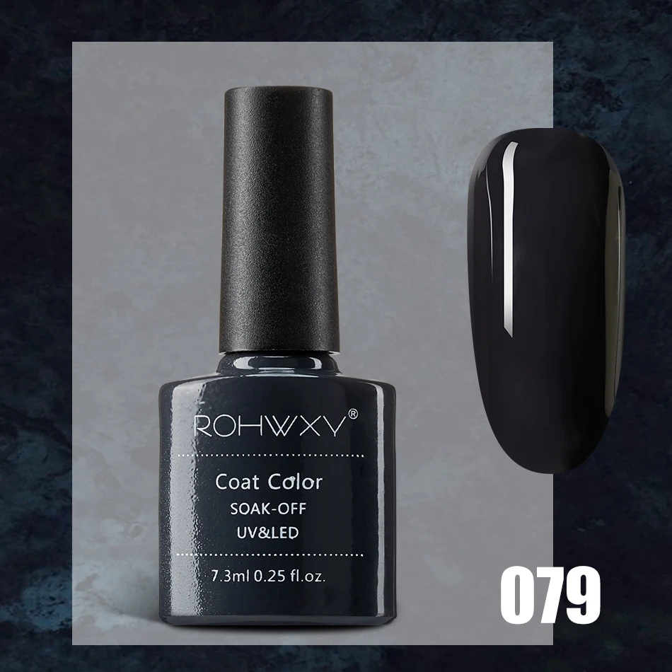 ROHWXY 7,3 мл Гель-лак для ногтей УФ светодиодный лак для ногтей все для маникюра Гель-лак впитывающийся Гибридный Гель-лак для самостоятельного дизайна - Цвет: 79