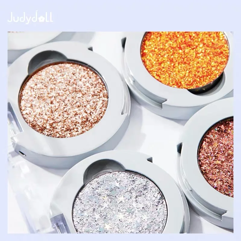 

Judydoll Brand Glitter Diamond Shine Sequins Single Color Eyeshadow Palette Metallic Glitter Eyeshadow Long-lasting Waterproof