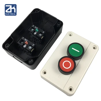 

1pc Push Button Station Switch Plastic Enclosures Remote Start Stop Motor Solenoid Ip55 Button Box Momentary Switch