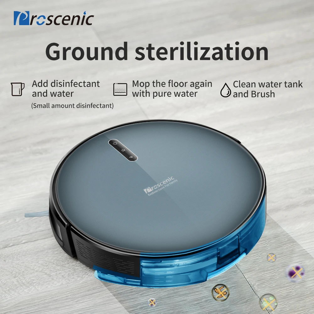 Proscenic 830P 2000PA Karpet Auto Tekanan Meningkatkan Robot Vacuum Cleaner  dengan Pembersihan Basah Direncanakan Cuci Vacuum Cleaner untuk  rumah|Pembersih vakum| - AliExpress