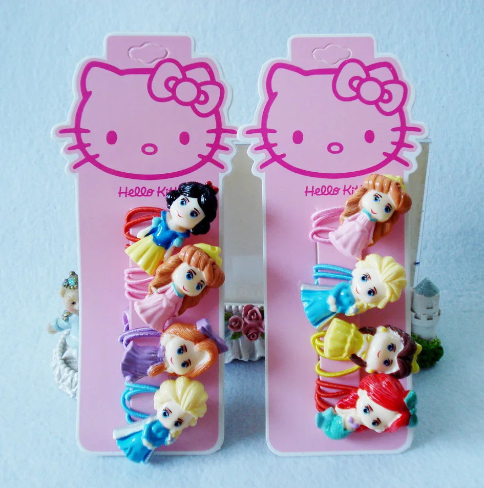 Модные эластичные резинки для волос hello kitty, аксессуары для волос, резинки для волос