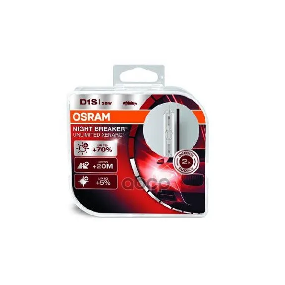 Комплект Ламп D1s 85v 35w Pk32d-2 Xenarc Night Breaker Unlimited 70% Больше Света 2шт.(1к-Т) Osram арт. 66140XNBHCB