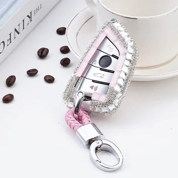 

New Diamond Crystal Car Key Case Cover Shell For BMW X1 X3 X5 X6 Series 1 2 5 7 F15 F16 E53 E70 E39 F10 F30 G30 Auto Accessories