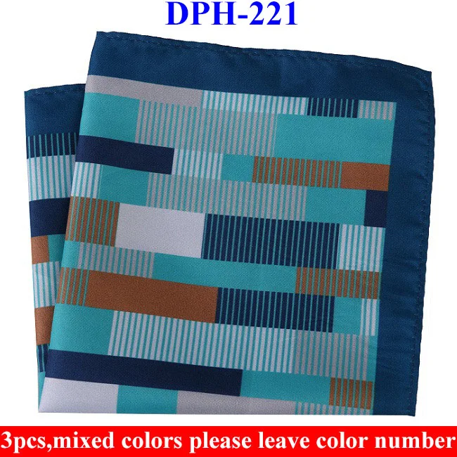 DPH221 Hankerchief Портной Смит 3 шт. мужские носовые платки карманные квадраты с принтом пейсли бизнес полотенце для сундуков Карманный платок носовые платки шарфы - Цвет: DPH221 Hankerchief