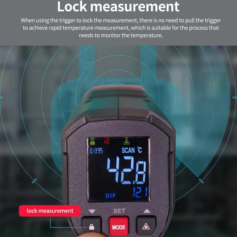 UNI-T Digital Infrared Thermometer Temperature Gun LaserThermal Heat Sensor  500℃