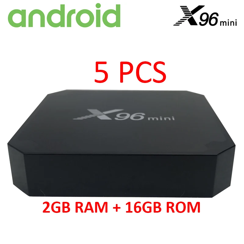 Android tv BOX X96 mini Android 7,1 Бразилия Нидерланды Польша Испания Португалия, Италия Франция Великобритания арабский MARS tv X IP tv бесплатный тест - Цвет: X96mini 5PCS