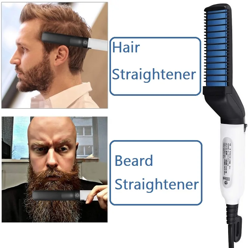 Quick Beard Straightener Brush Electric Hair Straightening Heat Magic Massage Comb for Men Good Quality | Красота и здоровье