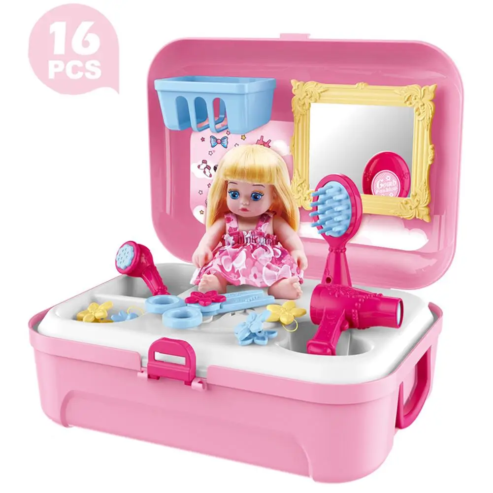 

Kids Simulation Toys Set Baby Cosmetic Dress Up Girl House Makeup Plays House for children kitchen toys