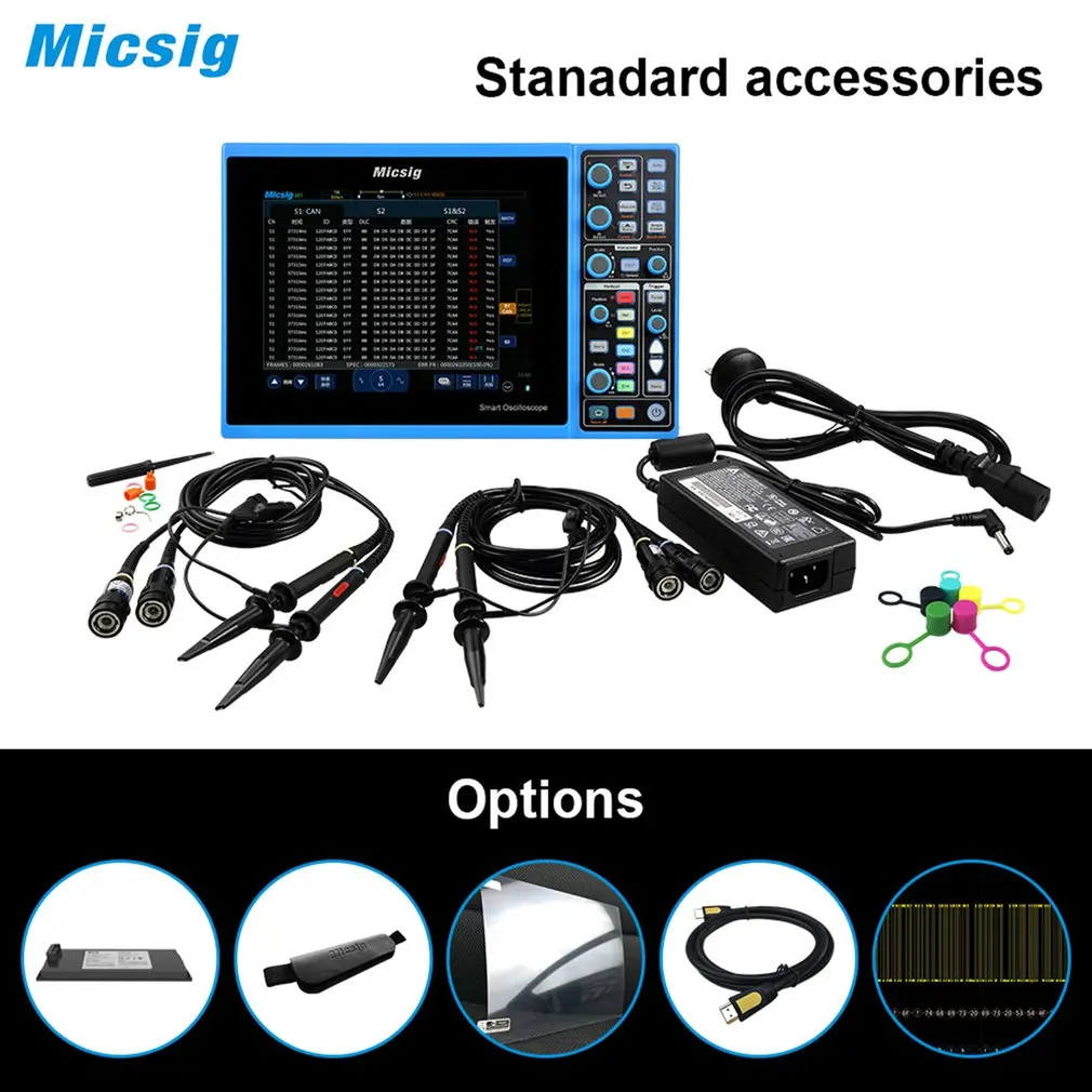 

Micsig Tablet Oscilloscope STO1104C 100MHz 4CH 1GSa Storage Touchscreen with battery