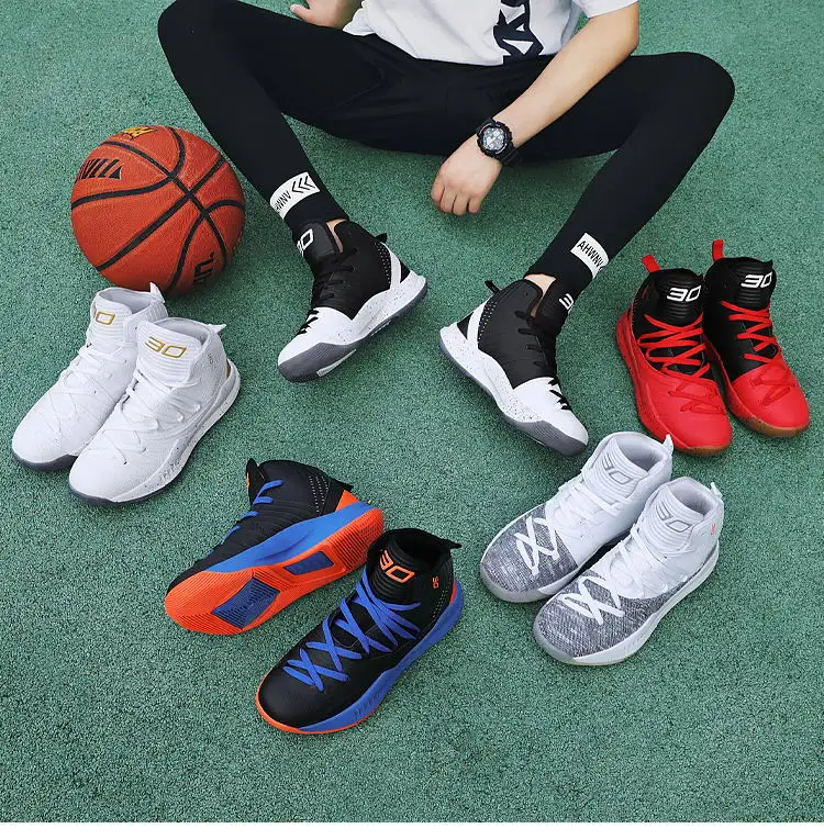 Мужские и женские уличные баскетбольные кроссовки дышащие спортивная обувь для