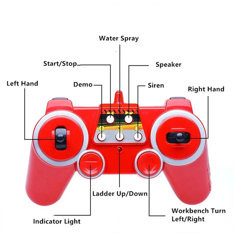 Large Simulation Water Jet Fire RC Truck Ladder Telescopic Workbench Rotating Water Spray Engineering Vehicle Toy Boy Kid Gift 6