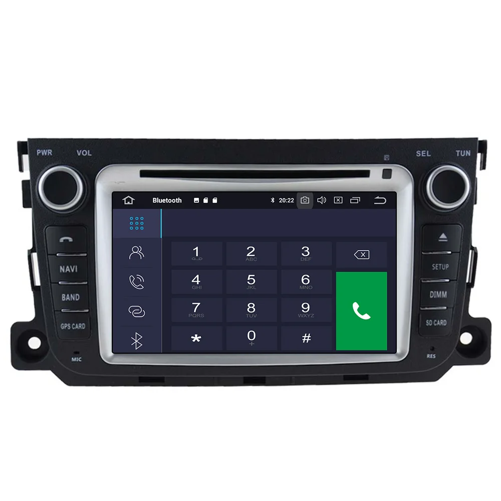 Ips экран Android 9 2 DIN Автомобильный gps-навигация, dvd-плеер радио для Benz Smart 2010- воспроизводитель Мультимедиа Радио