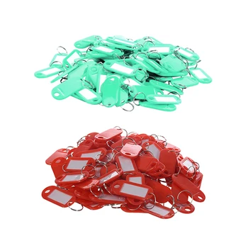 

200 Pcs Key Ring Tags :100 Pcs Red & 100 Pcs Green
