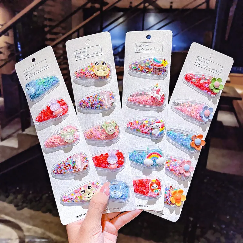 Fashion Children Hair Clips Pins Cute Cartoon Bunny Printed Hairgrips Snap Metal Barrettes Bow Accessories for Girls | Красота и