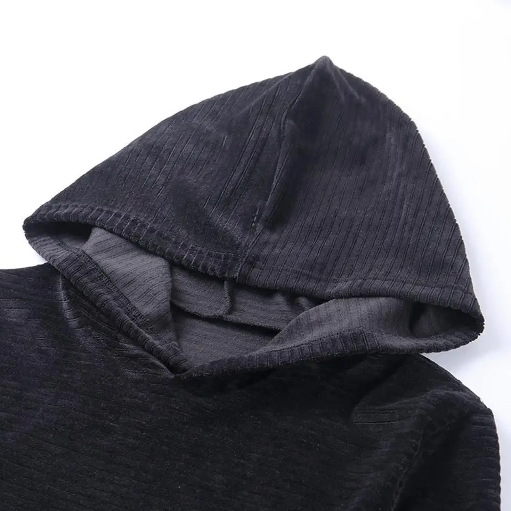 Вельветовый материал Женская толстовка с капюшоном 2020 новые модные тренды