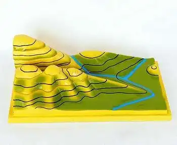 

Contour Topographic Map Interpretation Model Middle School Geographical Geomorphic Model Teaching Instrument