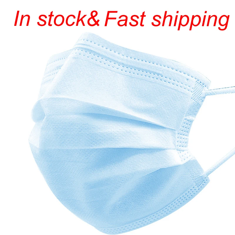 

50 Pcs 3 Layer Disposable Medical Protective Face Mouth Masks Anti nCoV PM2.5 Influenza Bacterial Facial Dust-Proof Safety Masks