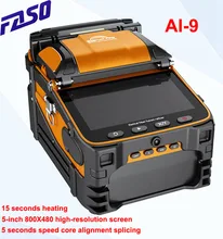 FASO AI-9 Automatic SM&MM Multi-language Intelligent FTTH Optical Fiber Fusion Splicer Splicing Machine Tool Kit