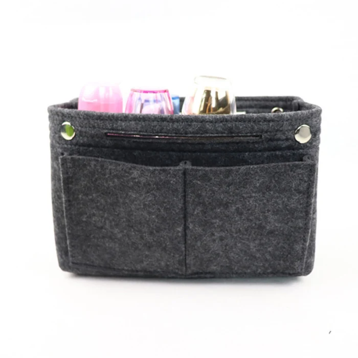 Hot Felt Insert Purse Organizer Handbag Foldable Cosmetic Travel Bag for Women BVN66