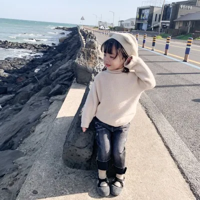 

2019 New Style Girls Knitted Sweater Fashion Winter Autumn Girls Pullover Sweaters 1-7t