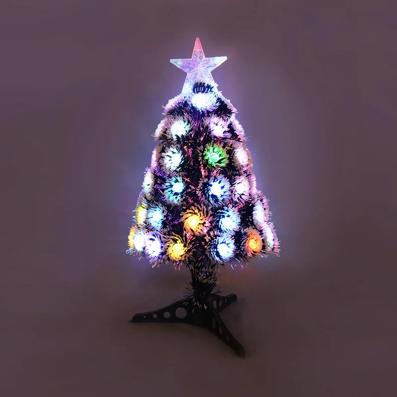 Snow Circle Optical Fiber Christmas Tree Luminous Colorful Celebrate