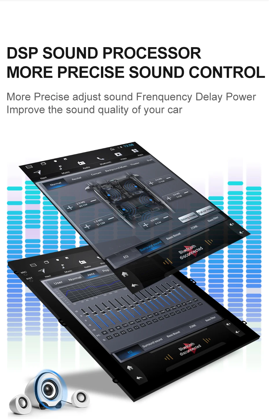 Top Isudar H53 Vertical 1 Din Android Auto Radio For Ford/Focus 2012- GPS Car Multimedia Video Player RAM 4G ROM 64G For Tesla Model 8