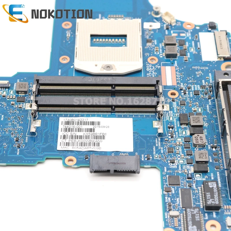 NOKOTION 744016-601 744016-001 для hp ProBook 640 650 G1 материнская плата для ноутбука GMA HD 4400 DDR3L полный тест