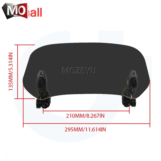 Motorcycle Windshield Extension Spoiler Windscreen Air Deflector For Suzuki VS 600 800 DL650 DL1000 DL250 V-STROM 650 1000 XT Small 2