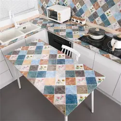 Kitchen Decor Oil-Proof Stickers Waterproof And High Temperature Resistant Self-Adhesive Vinyl Wall Stickers Tiles Home Decor