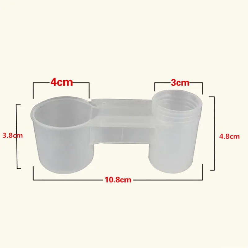 10/20pcs portable plastic aviary cage transparent drinker cup water bottle bird feeder poultry pigeon feeder waterer accessories