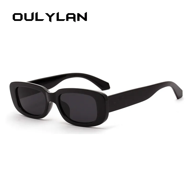 Oulylan маленькие прямоугольные солнцезащитные очки для женщин и мужчин, винтажные дизайнерские леопардовые солнцезащитные очки, солнцезащитные очки для женщин, UV400, сексуальные очки