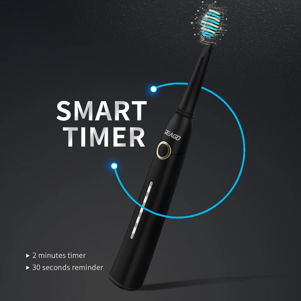 Seago Sonic Electric Toothbrush Tooth brush USB Rechargeable adult Waterproof Ultrasonic automatic 5 Mode with Travel case Seago Sonic Electric Toothbrush Tooth brush USB Rechargeable adult Waterproof Ultrasonic automatic 5 Mode with Travel case