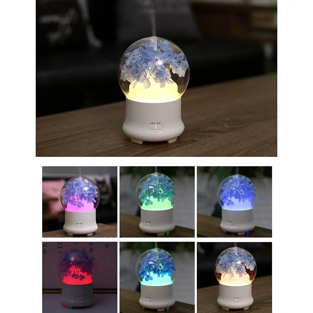 

Eternal Immortal Flower Essential Oil Aroma Diffuser Humidifier Ultrasonic Aromatherapy 7 Color LED Night light for Office Home