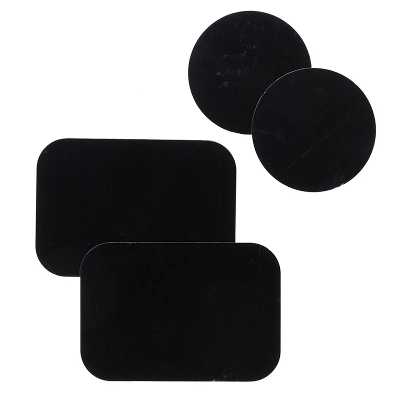 Black Metal Universal Plate disk iron sheet for Iphone samsung 2 Round +2 Square Magnet Magnetic Car mobile Phone Stand holder | Мобильные