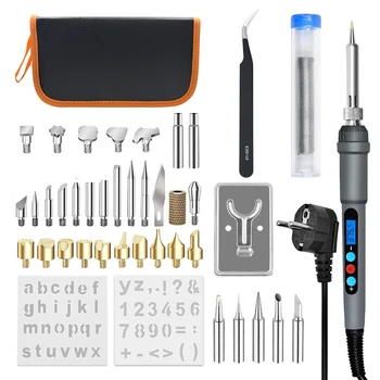 

Engraving Pen Set 60W Adjustable Temperature Electric Soldering Iron Welding Wood Embossing Set US Plug